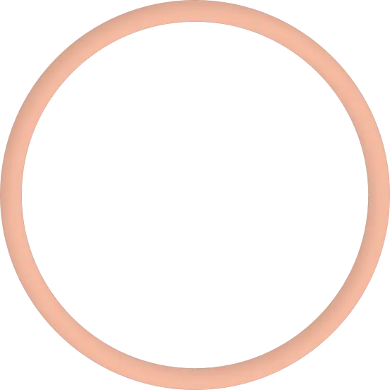 a pale pink circular frame