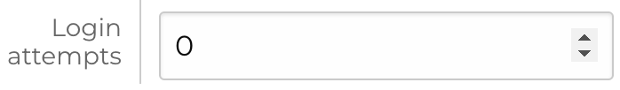 input box for max login attemts that is currently set to 0