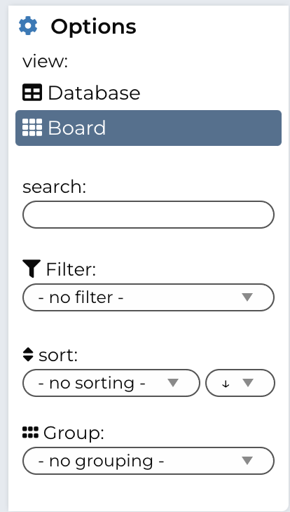 Image of the layout settings side panel