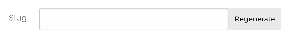 Image of  an empty input box to set the page slug