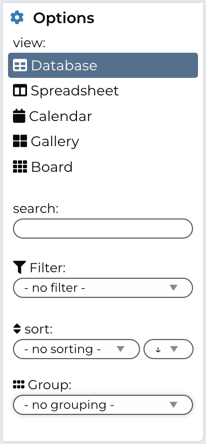 Image of the layout settings panel