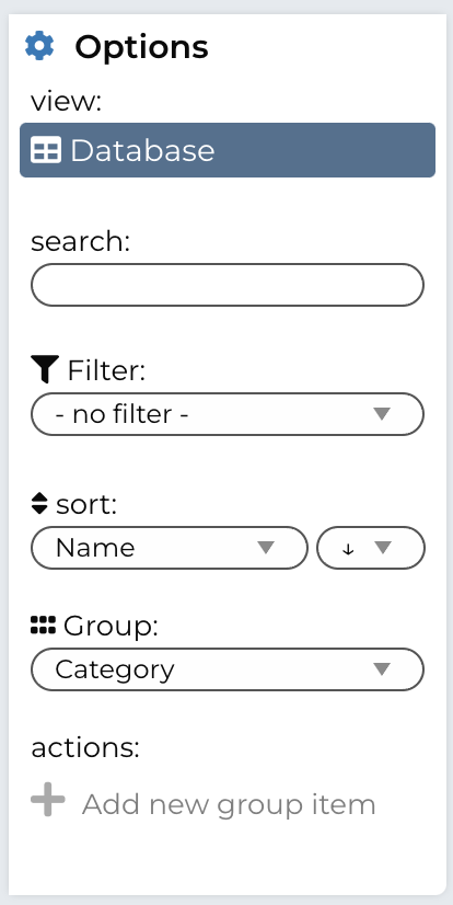 Demonstration of the various ways content can be sorted and grouped