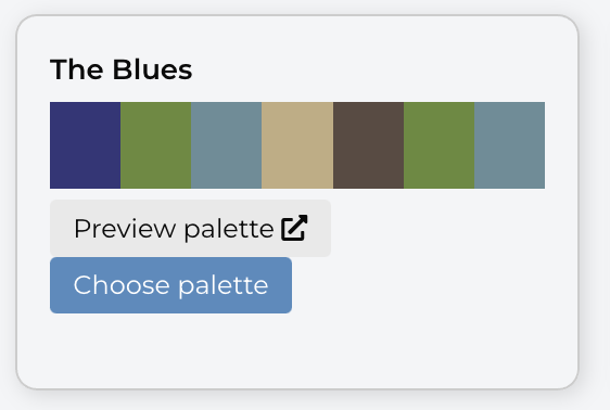 Image of a color pallete preset option