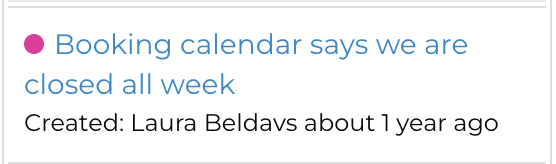 Image of a high priority issue regarding the calendar