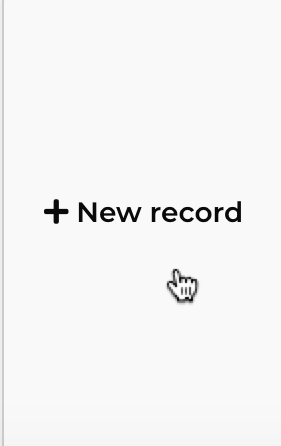 Image of the button to create a new record